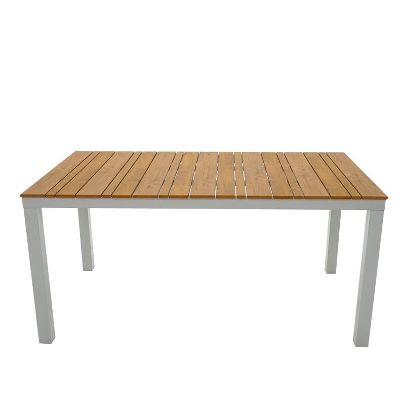 Completo Tavolo Ruti | Struttura in Alluminio Bianco e Polywood