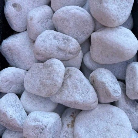 Ciottoli Bianco Carrara 40/60 mm Sacco da 25 Kg