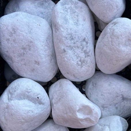 Ciottoli Bianco Carrara 60/120 mm Sacco da 25 Kg