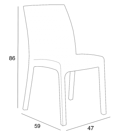 Sedia da Giardino Virginia Antracite Sedia da Giardino Virginia Antracite