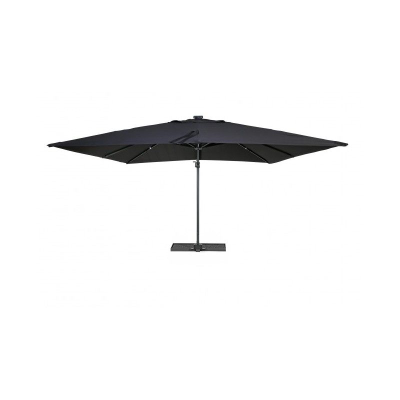 Ombrellone Decentrato da Giardino in Alluminio 3x3 mt Nero | Alba