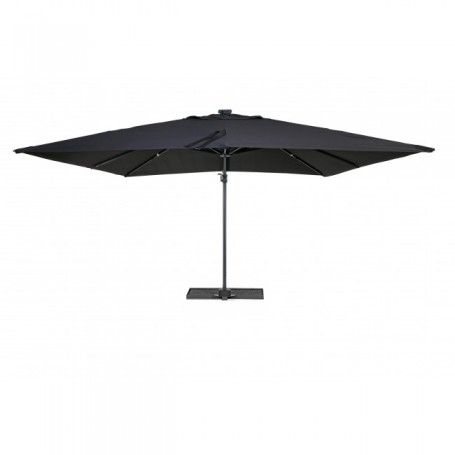 Ombrellone Decentrato da Giardino in Alluminio 3x3 mt Nero | Alba