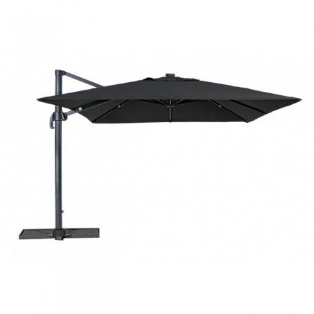 Ombrellone Decentrato da Giardino in Alluminio 3x3 mt Nero | Alba