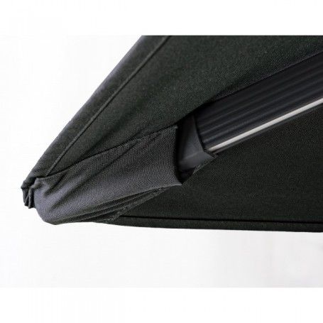 Ombrellone Decentrato da Giardino in Alluminio 3x3 mt Nero | Alba