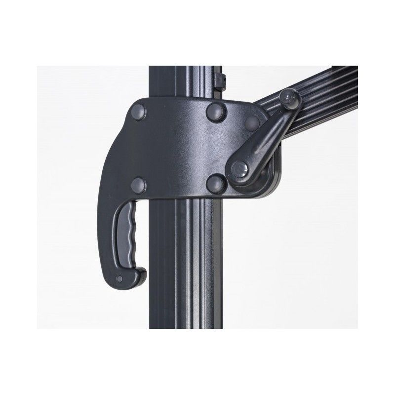 Ombrellone Decentrato da Giardino in Alluminio 3x3 mt Nero | Alba