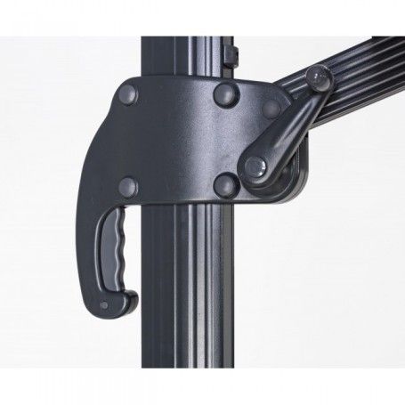 Ombrellone Decentrato da Giardino in Alluminio 3x3 mt Nero | Alba