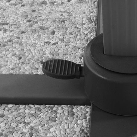 Ombrellone Decentrato da Giardino in Alluminio 3x3 mt Nero | Alba