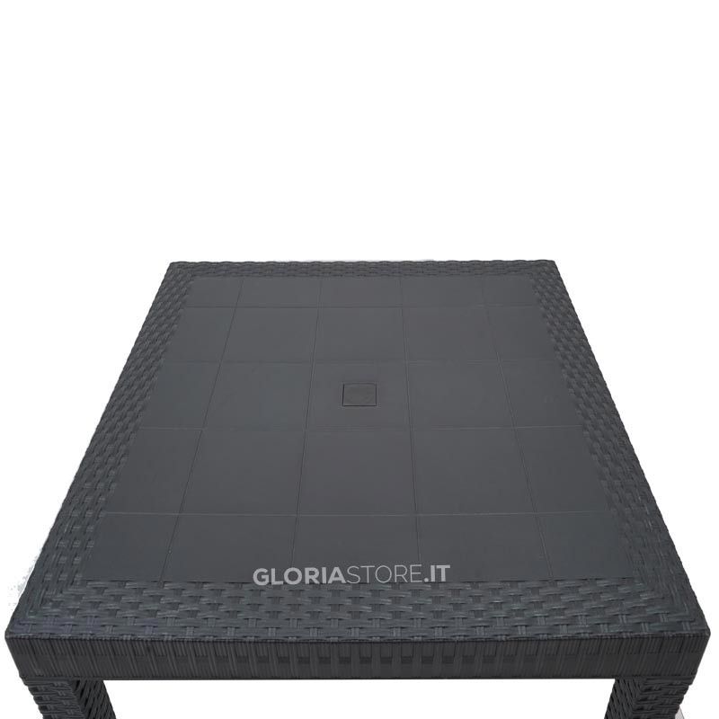 Tavolo per Esterni Antracite 80x80 cm - Dallas