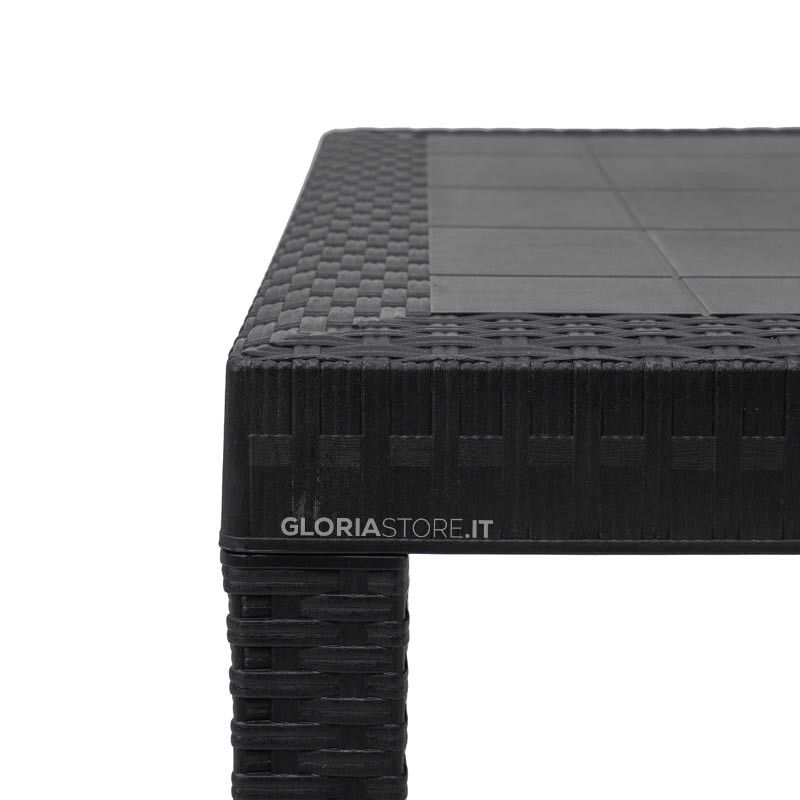 Tavolo per Esterni Antracite 80x80 cm - Dallas