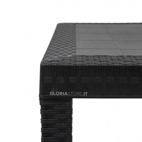 Tavolo per Esterni Antracite 80x80 cm - Dallas