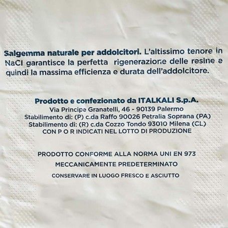 Sale Naturale per Addolcitori in Pastiglie Conf. da 25 kg