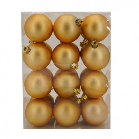 Palle di Natale in Plastica Opache D.6 cm Confezione da 24 Pz