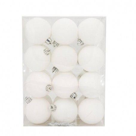 Palle di Natale in Plastica Opache D.6 cm Confezione da 24 Pz