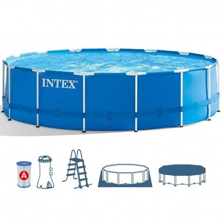 Piscina Frame D.457xH.122 cm Fuori Terra con Filtro a Cartuccia - Intex 28242