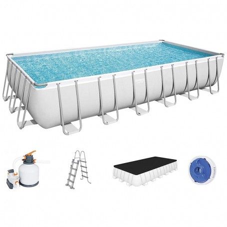 Piscina Power Steel Rettangolare 732x366x132 cm - Bestway 56475