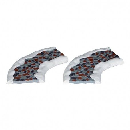 2-PC Stone Road Curved - Lemax 34663
