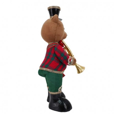 Orsetto Natalizio in Piedi con Tromba H.61 cm