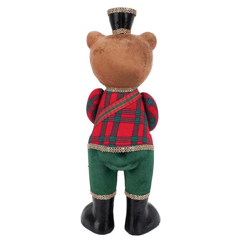 Orsetto Natalizio in Piedi con Tromba H.61 cm