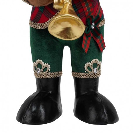 Orsetto Natalizio in Piedi con Tromba H.61 cm