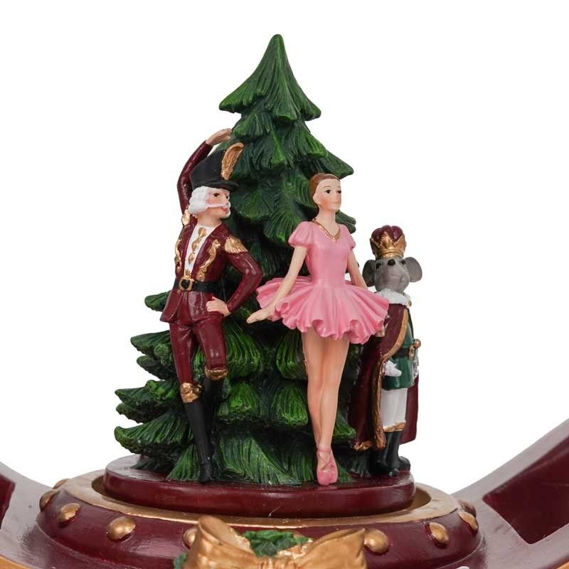 Carillon Natalizio con Cavallo a Dondolo H.33 cm