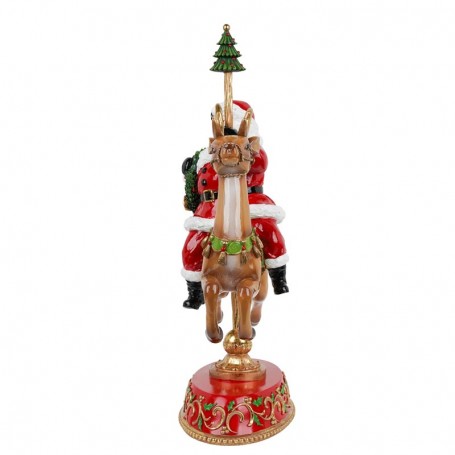 Babbo Natale su Renna H.45,5 cm