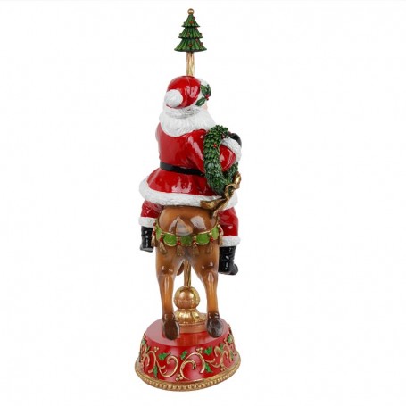 Babbo Natale su Renna H.45,5 cm