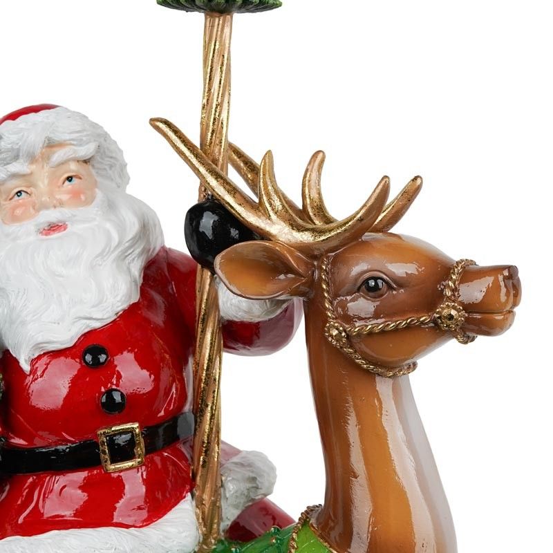 Babbo Natale su Renna H.45,5 cm