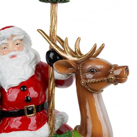 Babbo Natale su Renna H.45,5 cm