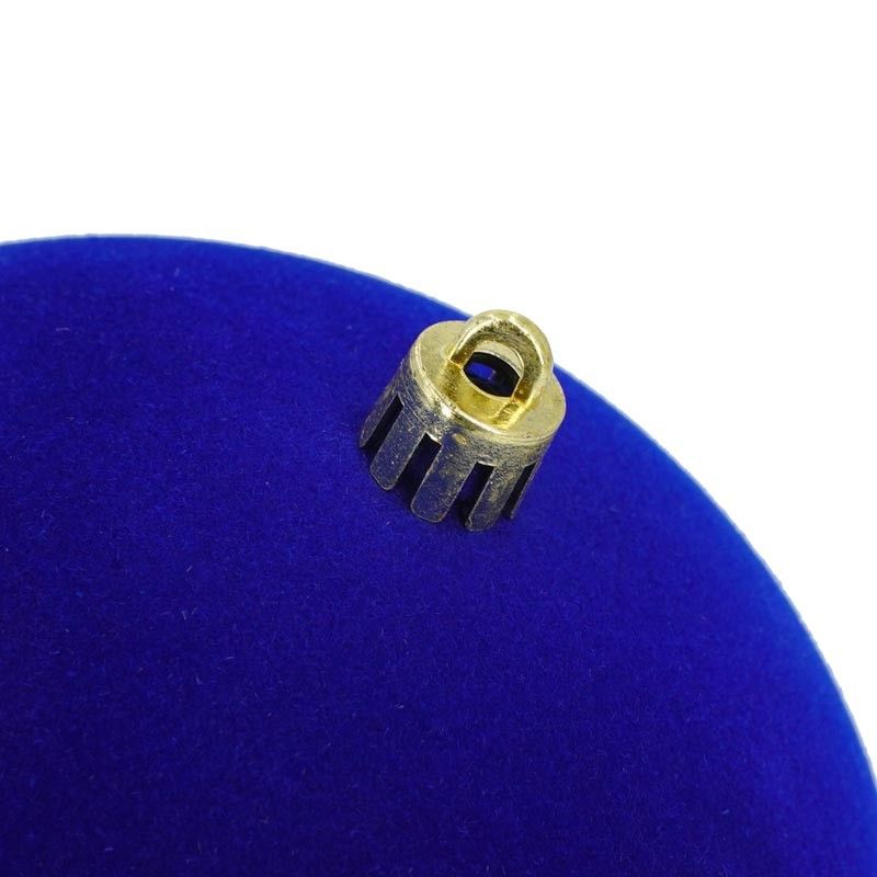 Palle di Natale in Plastica e Velluto D.10 cm Conf. da 4 Pezzi