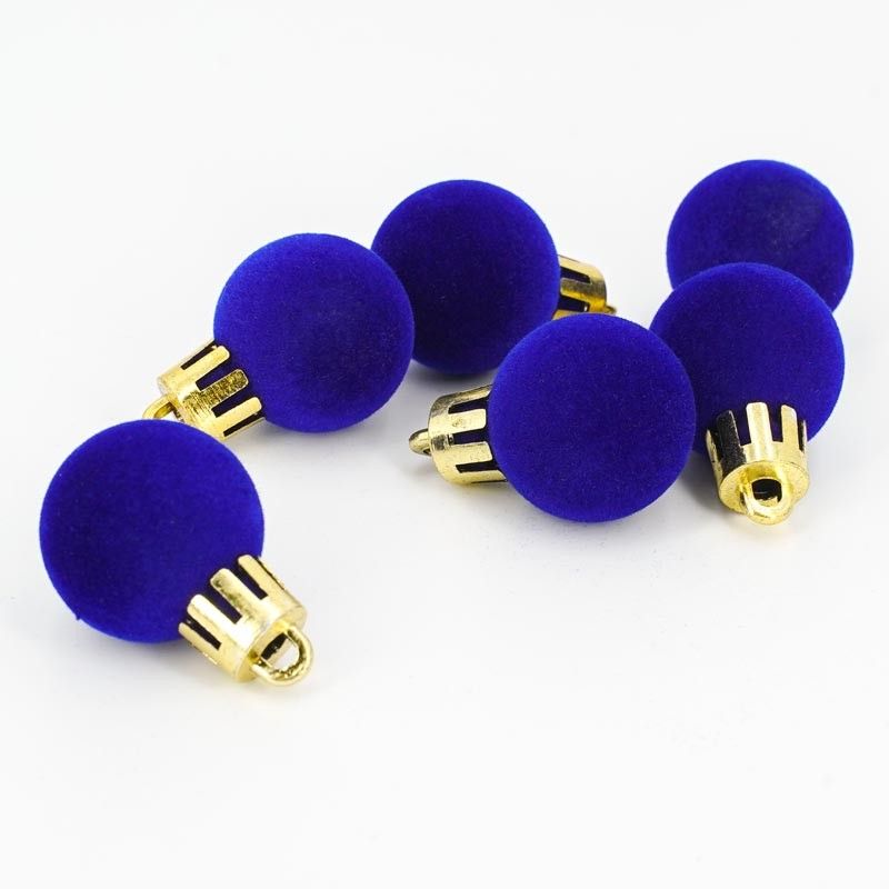 Palle di Natale in Plastica e Velluto D.2,5 cm Conf. da 36 Pz