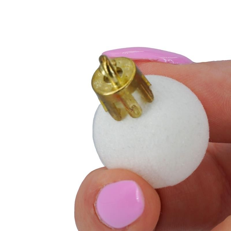 Palle di Natale in Plastica e Velluto D.2,5 cm Conf. da 36 Pz