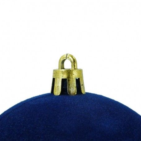 Palle di Natale in Plastica e Velluto D.8 cm Conf. da 6 Pezzi Palle di Natale in Plastica e Velluto D.8 cm Conf. da 6 Pezzi