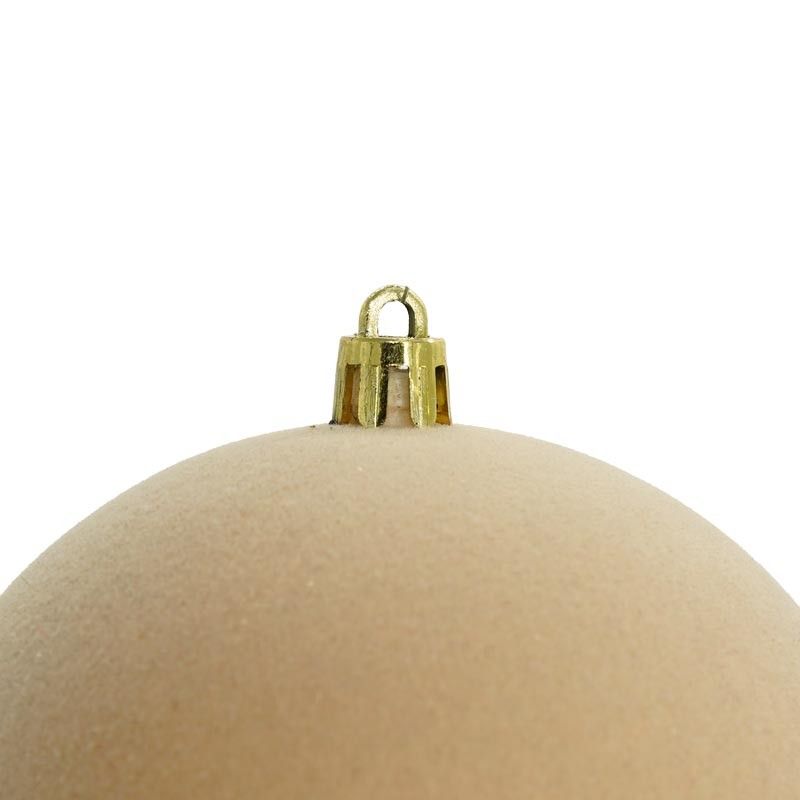 Palle di Natale in Plastica e Velluto D.10 cm Conf. da 4 Pezzi