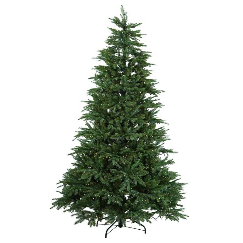 Albero di Natale Abete Verde con Luci Led H.150/400 cm Apertura ad Ombrello - Forest Lux