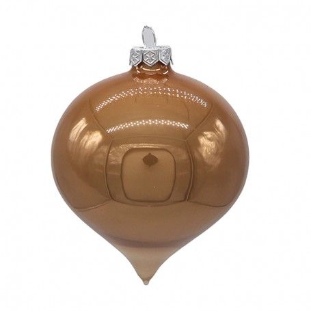 Cipolla Natalizia in Vetro Perlato D.10 cm Cipolla Natalizia in Vetro Perlato D.10 cm