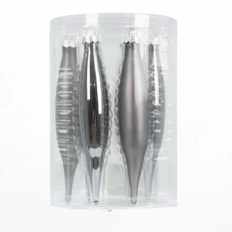 Gocce Natalizie in Vetro Lucide e Opache Conf. da 6 Pz Gocce Natalizie in Vetro Lucide e Opache Conf. da 6 Pz