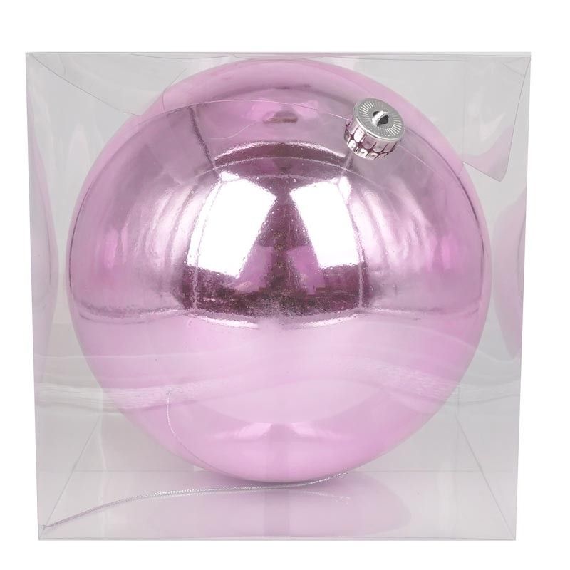 Palla di Natale in Plastica Lucida D.20 cm Conf. da 1 Pz