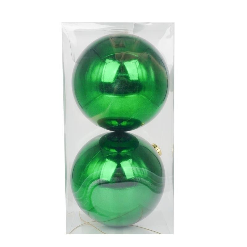 Palle di Natale in Plastica Lucide D.15 cm Confezione da 2 Pezzi