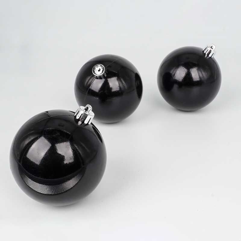 Palle di Natale in Plastica Lucide D.8 cm Confezione da 16 Pz