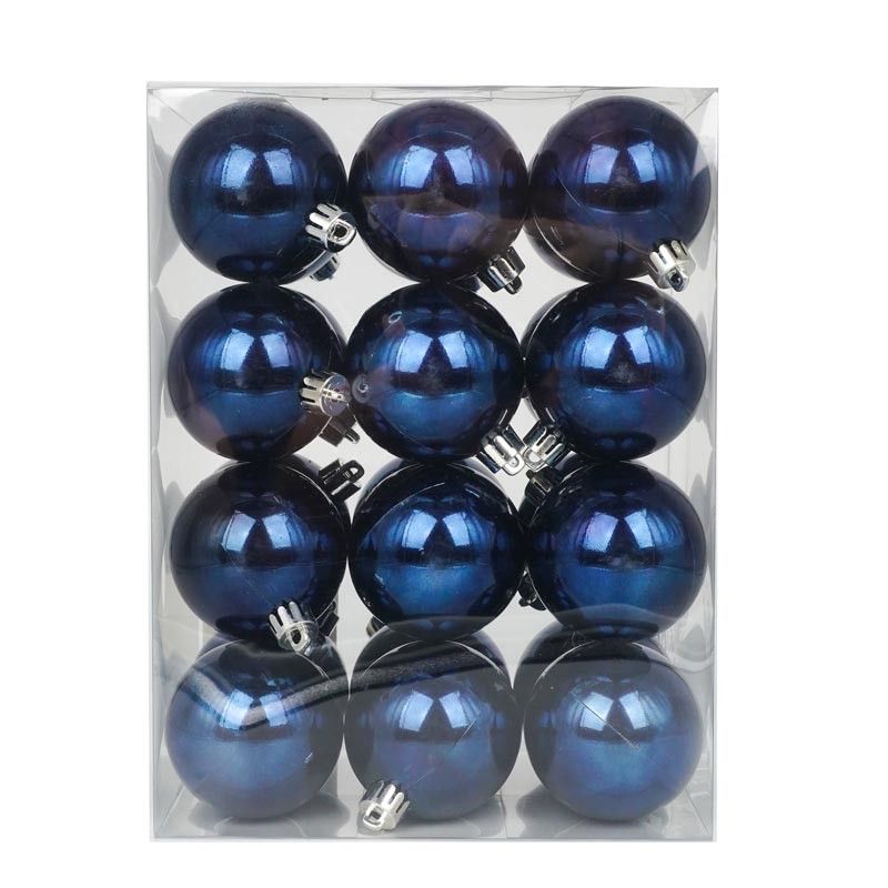 Palle di Natale in Plastica Lucide D.6 cm Confezione da 24 Pz