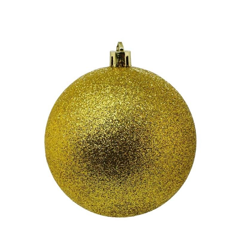 Palle di Natale in Plastica Lucide Opache e Glitterate D.8 cm Conf. da 12 Pz