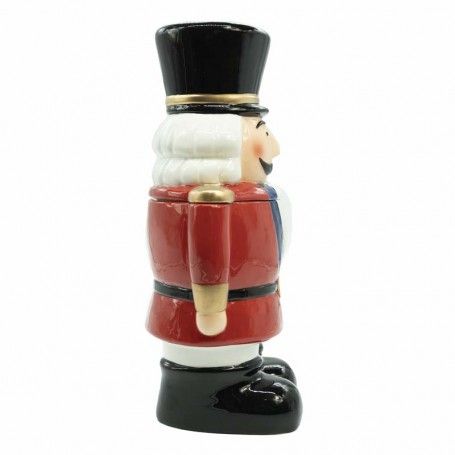 Schiaccianoci Portabiscotti Natalizio in Ceramica H.32 cm