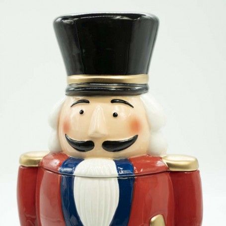 Schiaccianoci Portabiscotti Natalizio in Ceramica H.32 cm