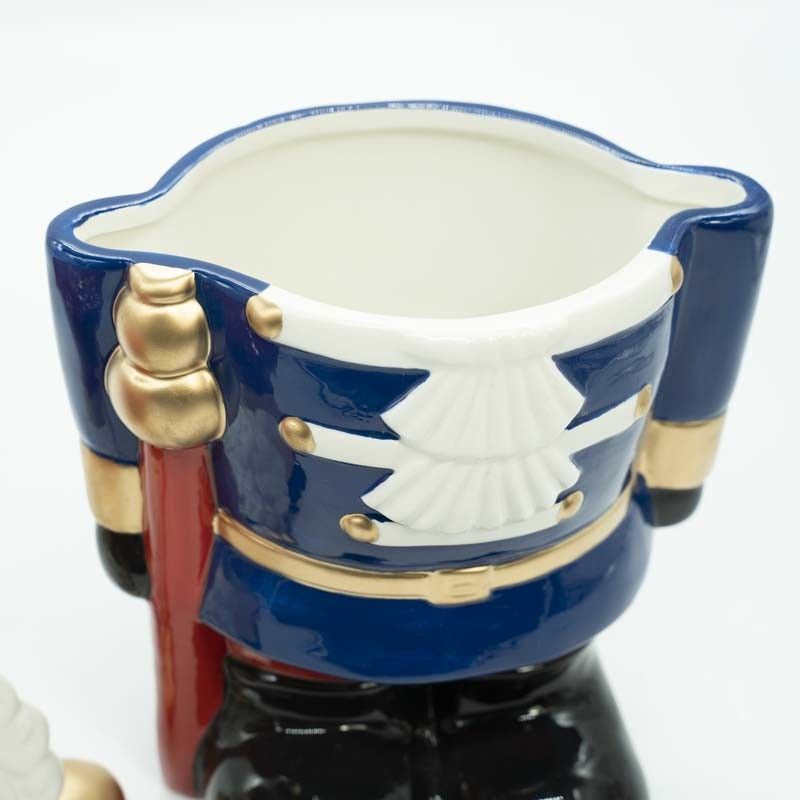 Schiaccianoci Portabiscotti Natalizio in Ceramica H.32 cm