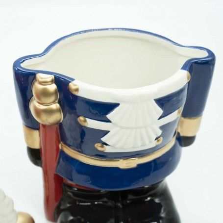 Schiaccianoci Portabiscotti Natalizio in Ceramica H.32 cm