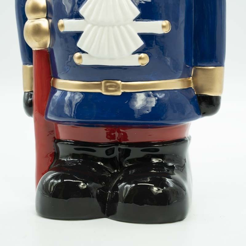 Schiaccianoci Portabiscotti Natalizio in Ceramica H.32 cm