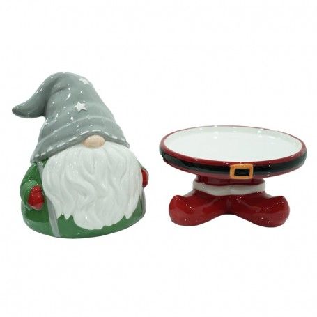 Alzatina Natalizia in Ceramica H.20,5 cm