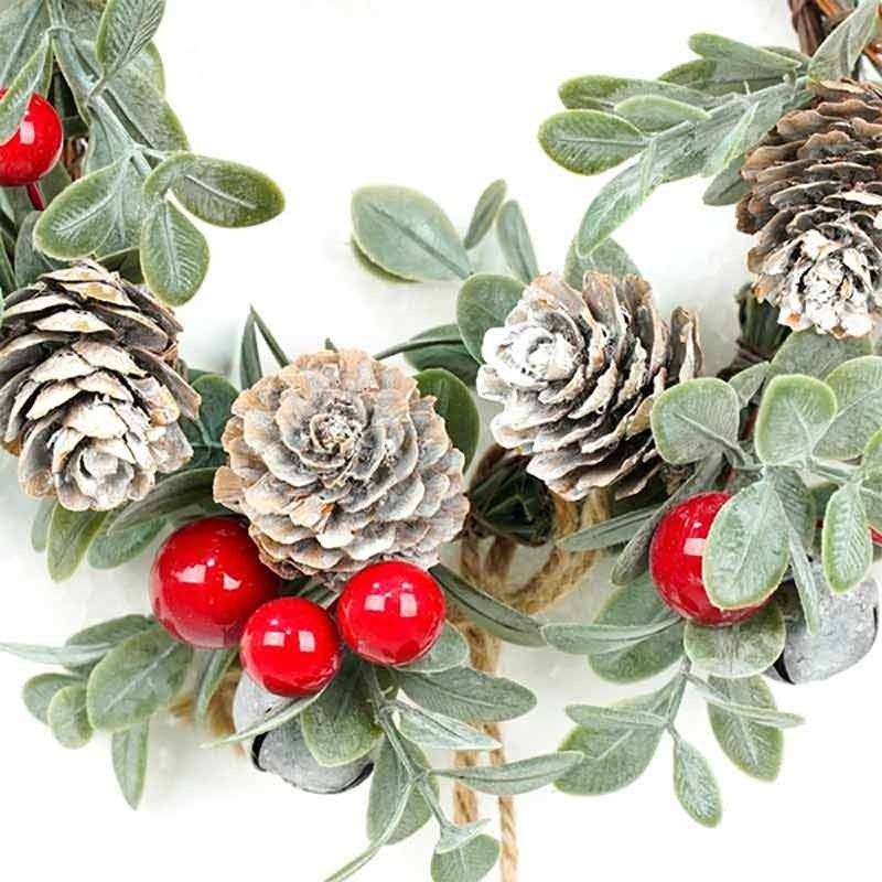 Girocandela Natalizio con Pigne e Bacche D.9 cm