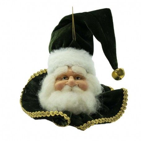 Testa di Babbo Natale da Appendere H.13 cm
