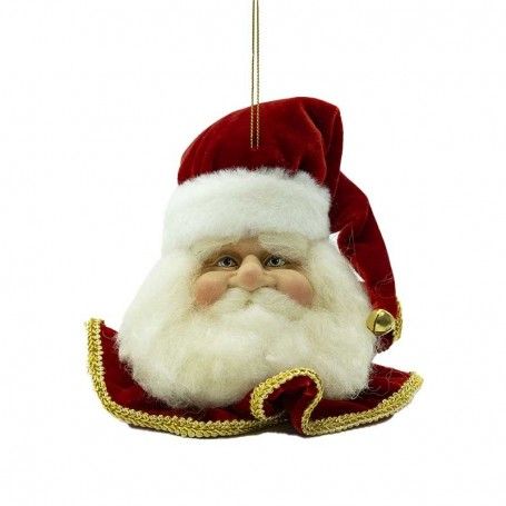Testa di Babbo Natale da Appendere H.13 cm
